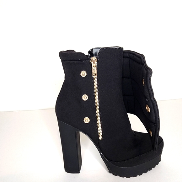 Thalia Sodi Charlie Black Platform Ankle Boots Size 5 - Picture 4 of 8